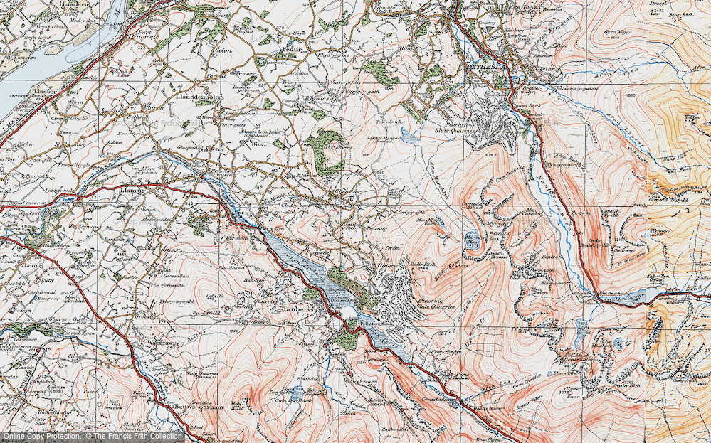 Old Map of Gallt-y-foel, 1922 in 1922