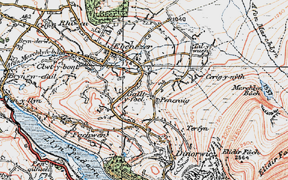 Old map of Gallt-y-foel in 1922