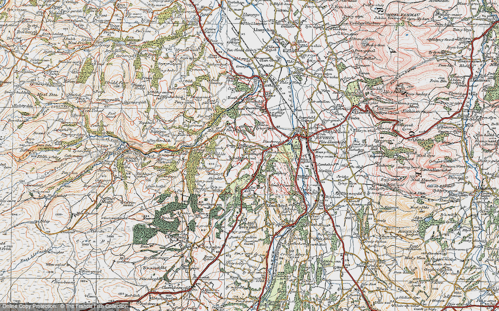 Old Map of Galltegfa, 1922 in 1922