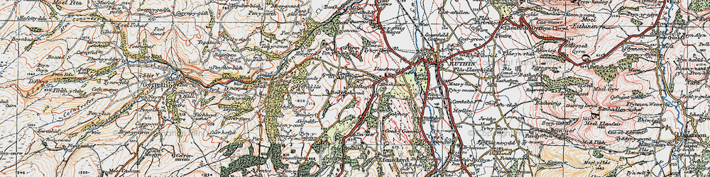 Old map of Galltegfa in 1922