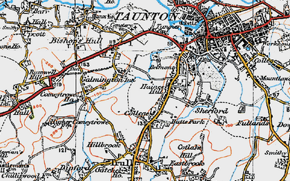 Old map of Galmington in 1919