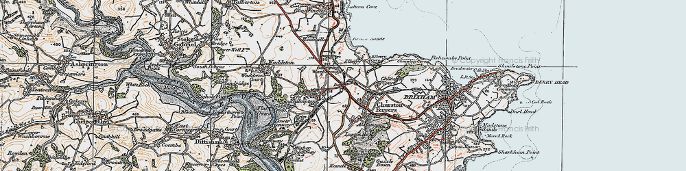 Old map of Brim Hill in 1919