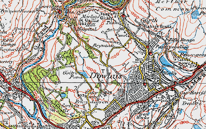 Old map of Bryniau in 1923