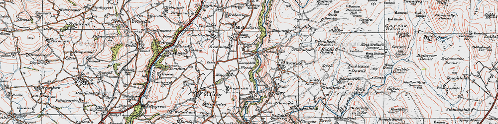 Old map of Gam in 1919