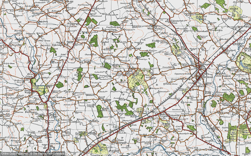 Old Map of Gamble's Green, 1921 in 1921