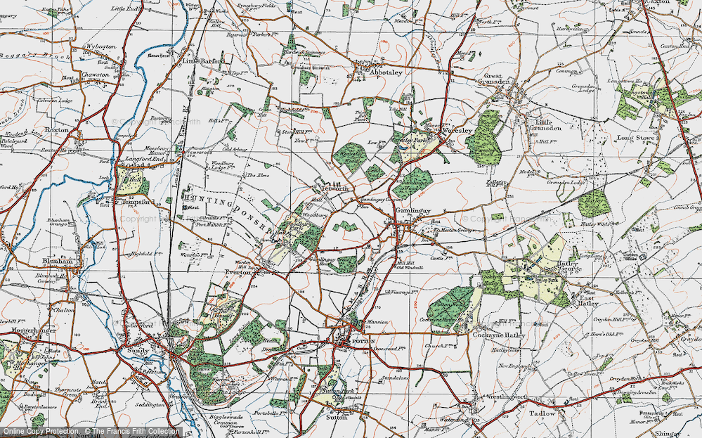 Old Map of Gamlingay Cinques, 1919 in 1919