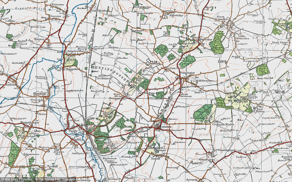 Old Map of Gamlingay Great Heath, 1919 in 1919