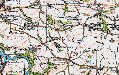Old map of Gammaton in 1919