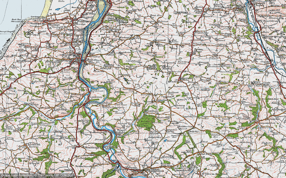 Old Map of Gammaton Moor, 1919 in 1919