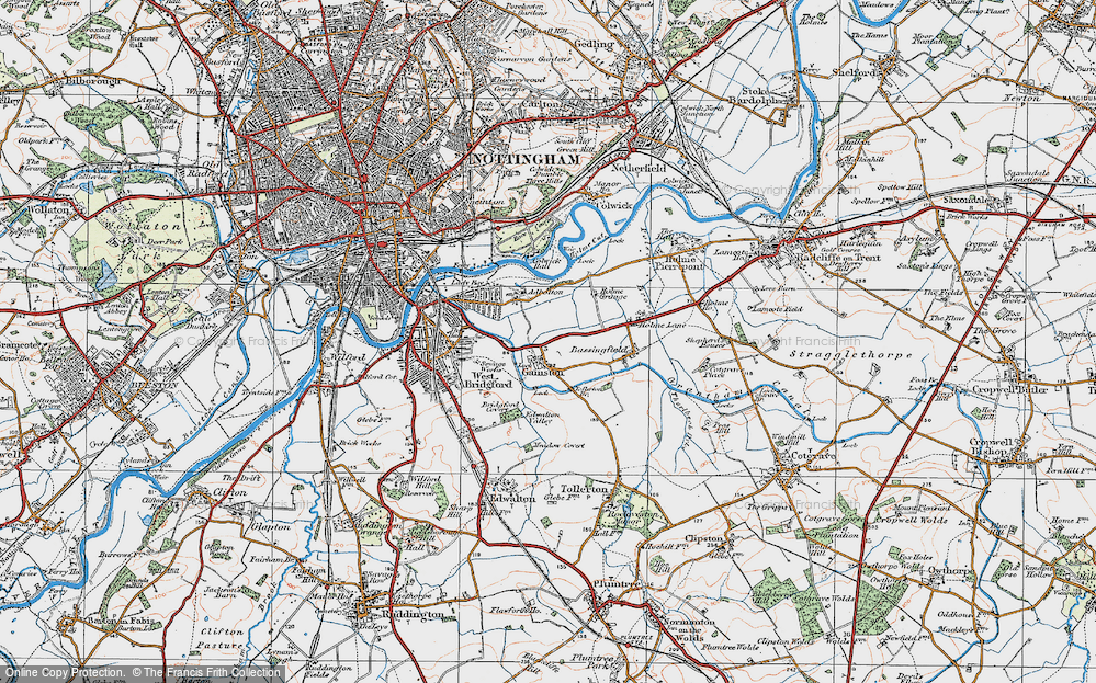 Old Map of Gamston, 1921 in 1921