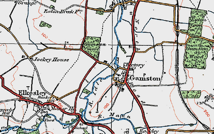 Old map of Gamston in 1923