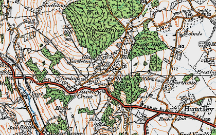 Old map of Ganders Green in 1919