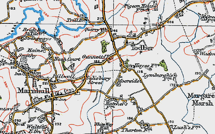 Old map of Gannetts in 1919