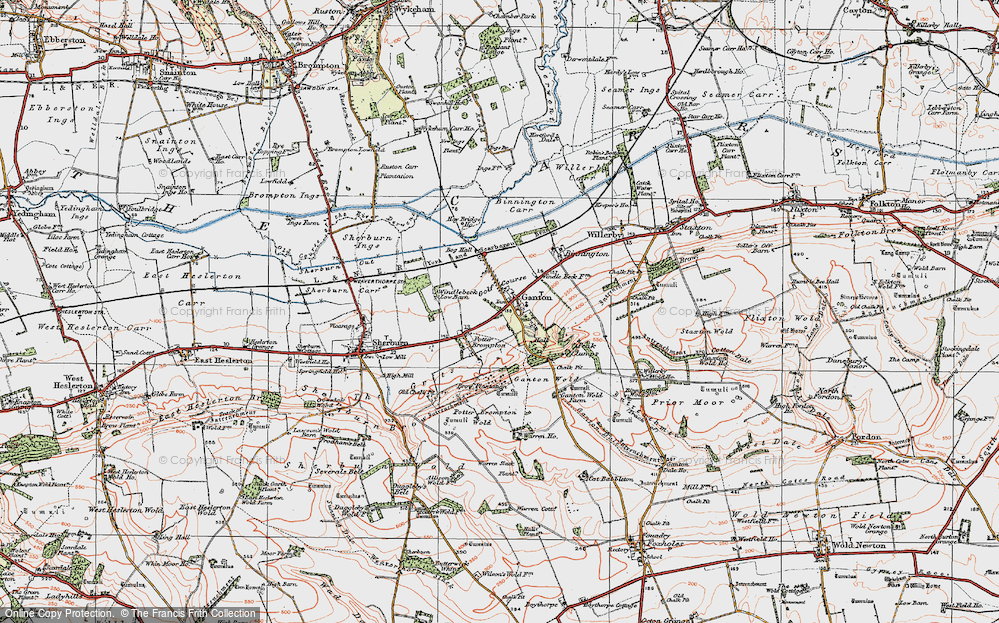 Old Map of Historic Map covering Brow Plantation in 1925