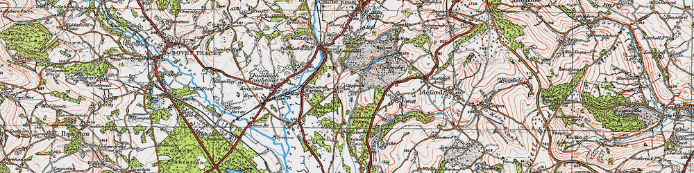 Old map of Bellamarsh Barton in 1919