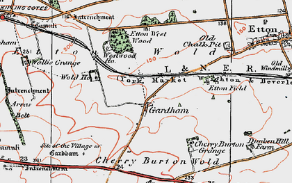 Old map of Westwood Ho in 1924
