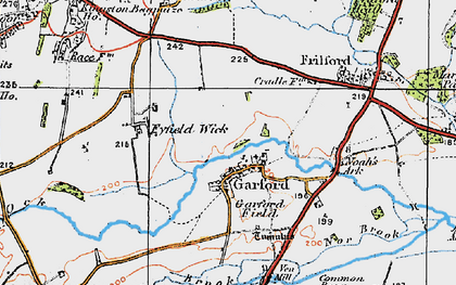 Old map of Garford in 1919