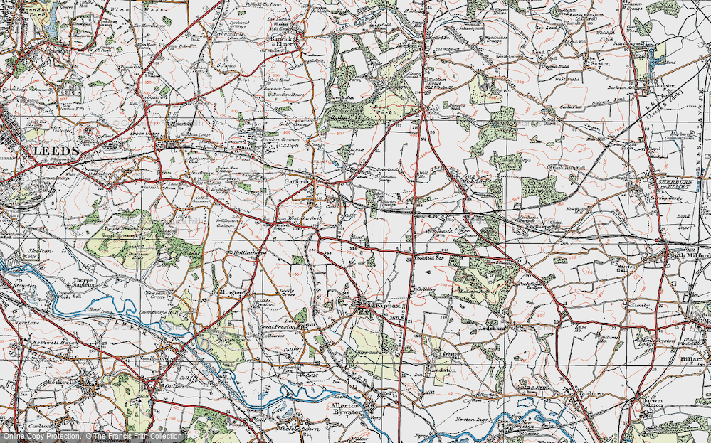Old Map of Garforth, 1925 in 1925