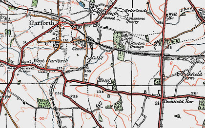 Old map of Garforth in 1925