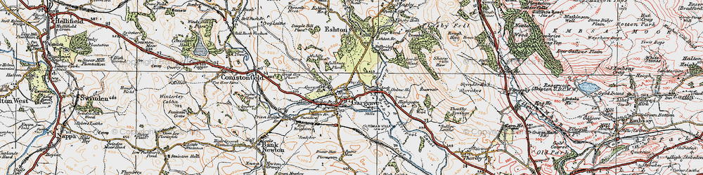 Old map of Gargrave in 1925