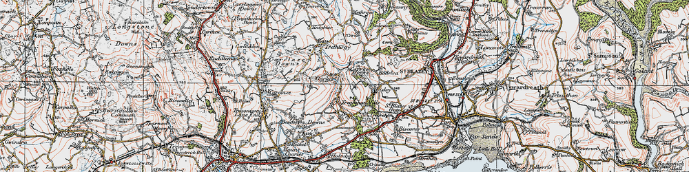 Old map of Garker in 1919
