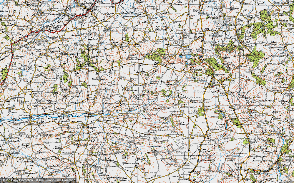 Old Map of Garlandhayes, 1919 in 1919
