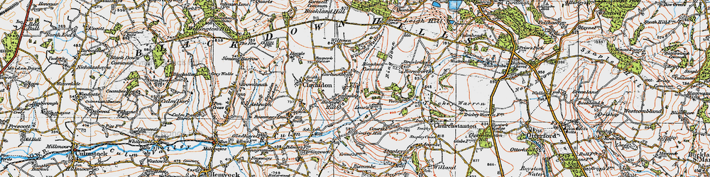 Old map of Garlandhayes in 1919