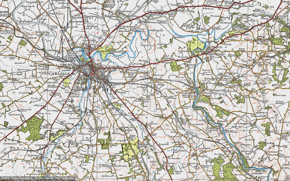 Old Map of Garlands, 1925 in 1925