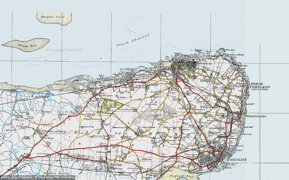 Old Map of Garlinge, 1920 in 1920