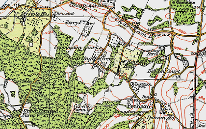 Old map of Garlinge Green in 1920