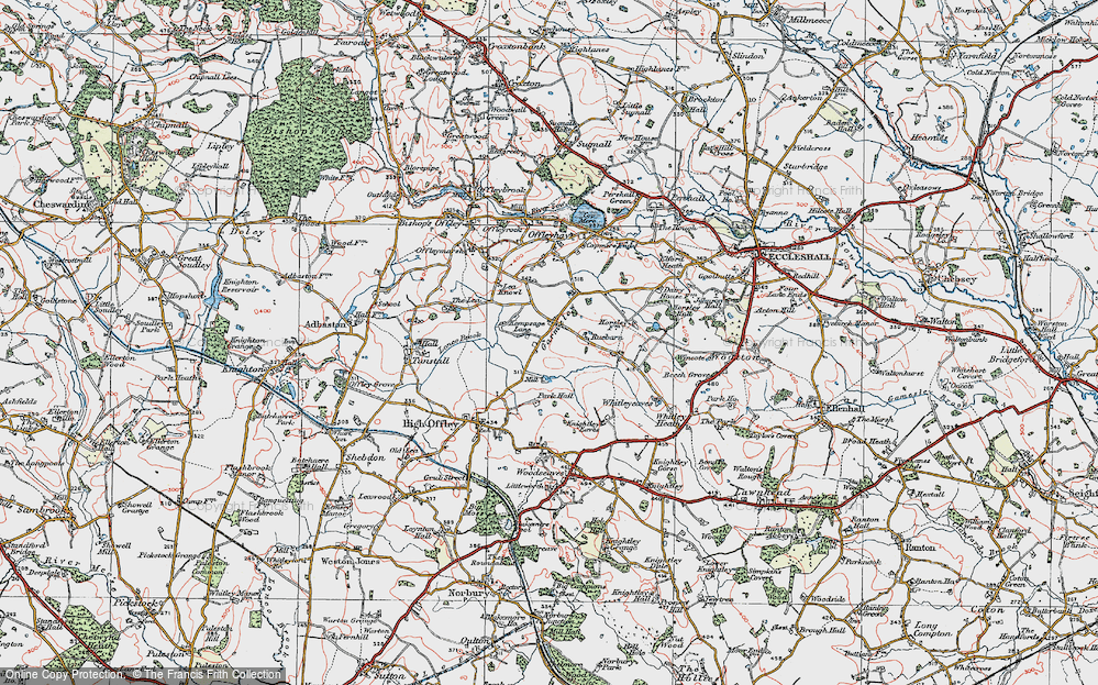 Old Map of Garmelow, 1921 in 1921