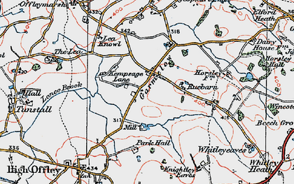 Old map of Garmelow in 1921