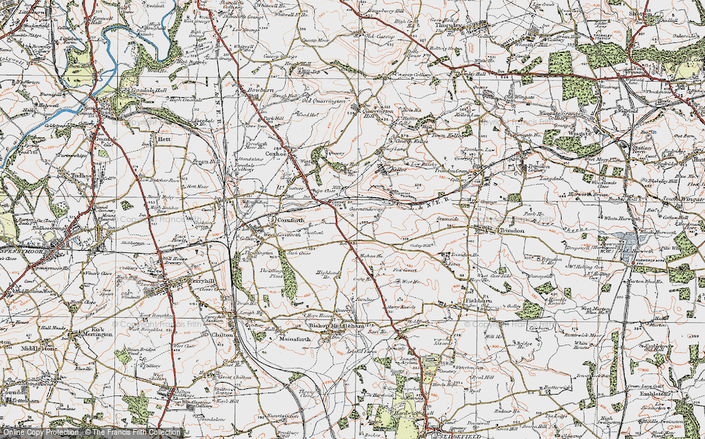 Old Map of Historic Map covering Barmondsway Village in 1925