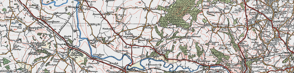 Old map of Garmston in 1921