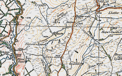 Old map of Garn in 1920