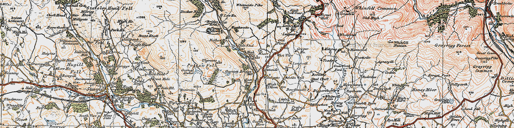 Old map of Whiteside Pike in 1925