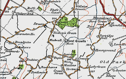 Old map of Barnfield in 1919