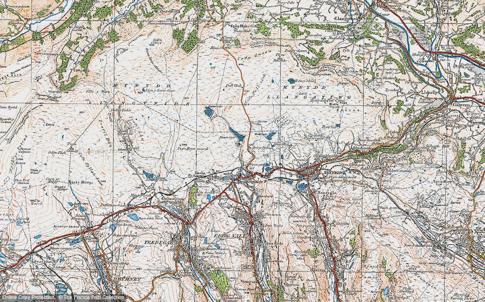 Old Map of Garnlydan, 1919 in 1919