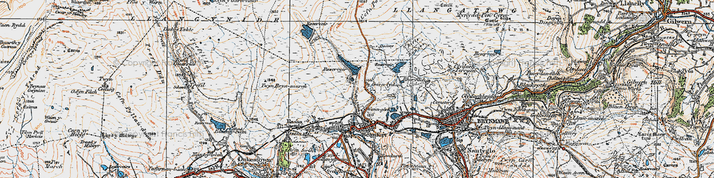 Old map of Garnlydan in 1919