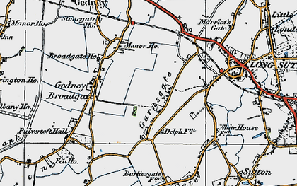 Old map of Garnsgate in 1922