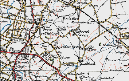Old map of Garrets Green in 1921