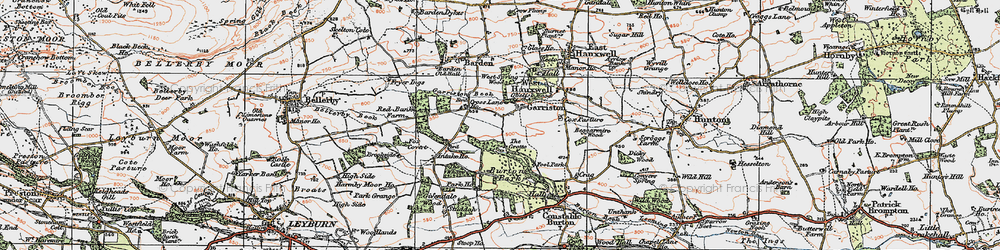 Old map of Wham, The in 1925