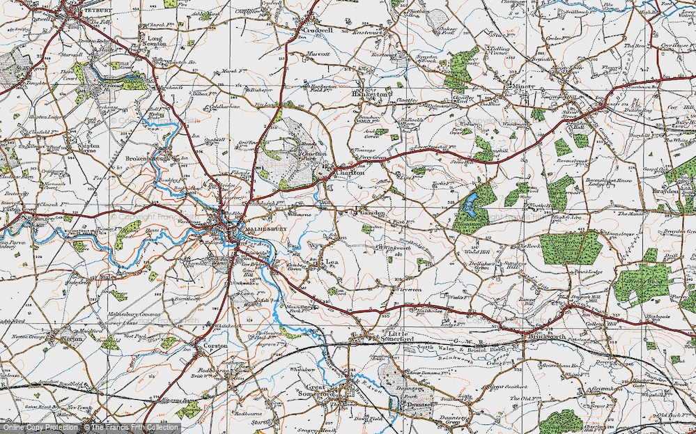 Old Map of Garsdon, 1919 in 1919