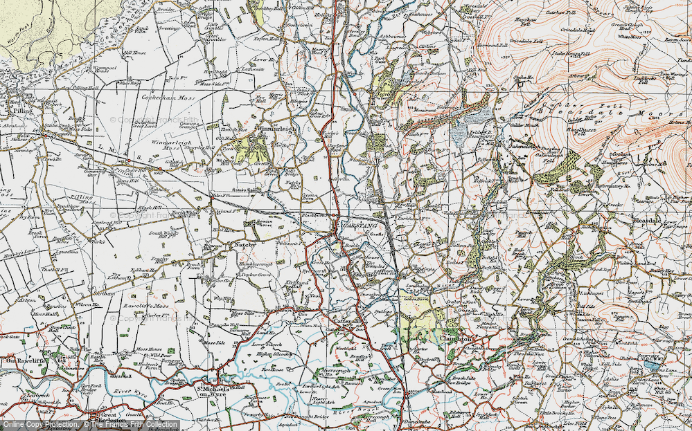 Old Map of Garstang, 1924 in 1924