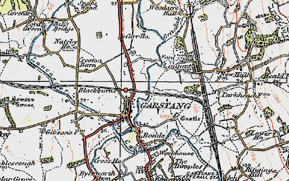 Old map of Garstang in 1924