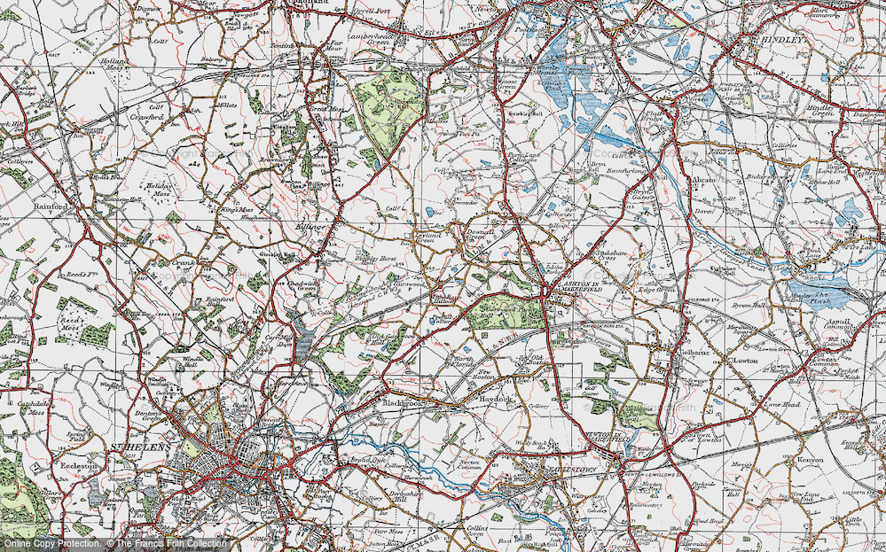 Old Map of Garswood, 1924 in 1924