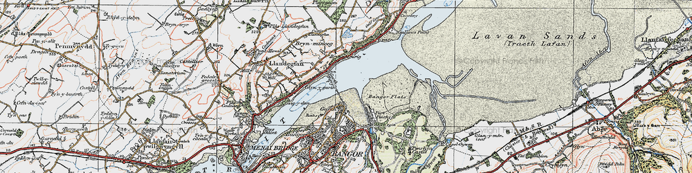 Old map of Bangor Pier in 1922
