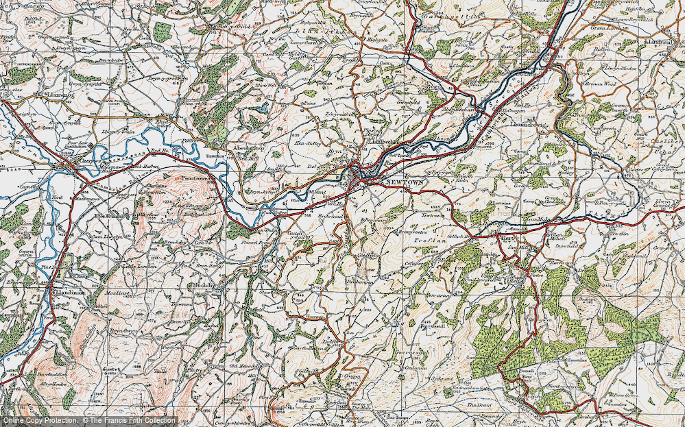 Old Map of Garth Owen, 1920 in 1920