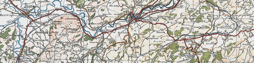 Old map of Garth Owen in 1920