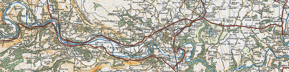 Old map of Garth Trevor in 1921